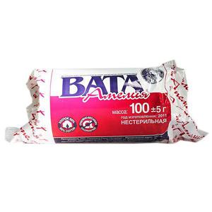 Амелия вата санитарно-гигиеническая нестерильна хлопок 100г 404₽