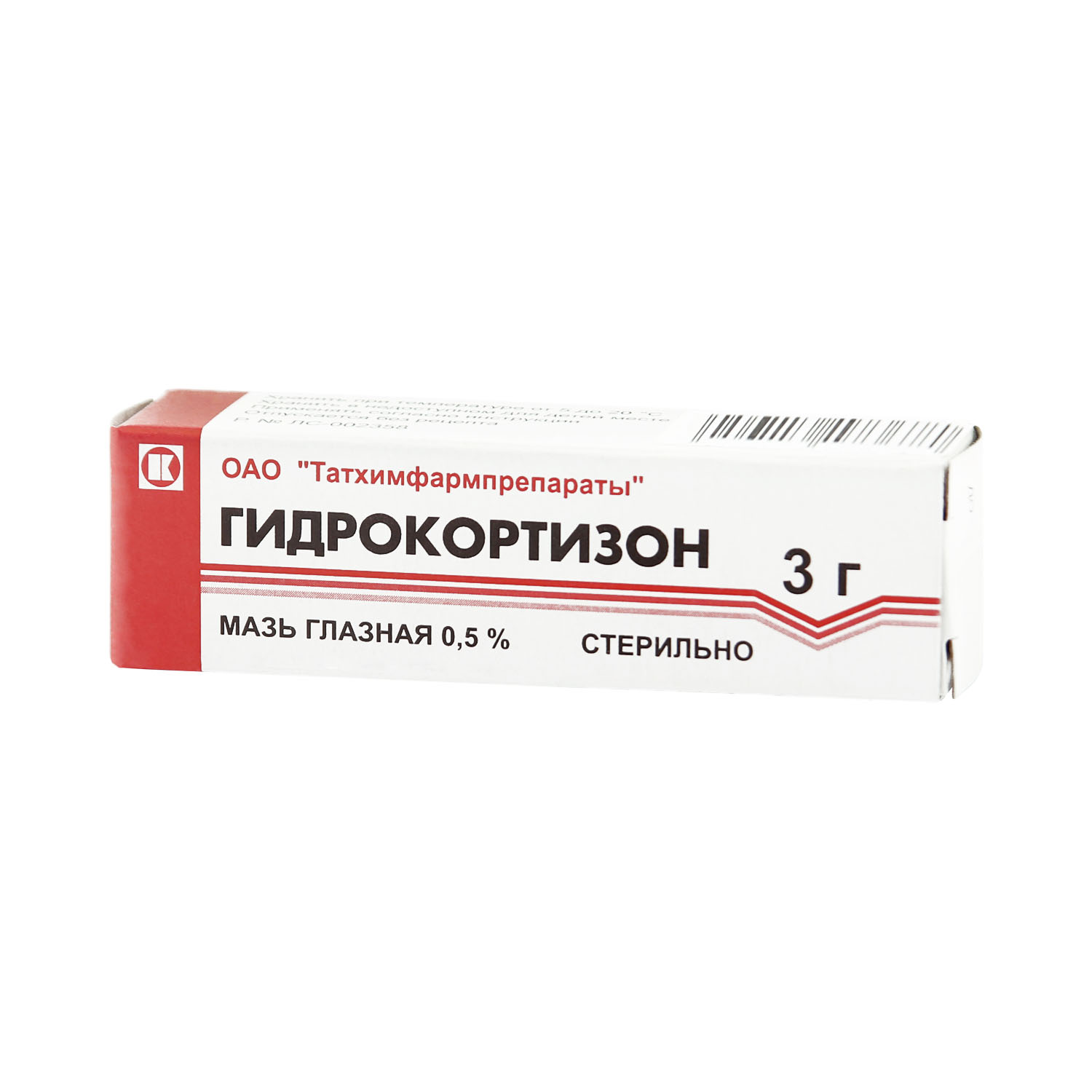 

Гидрокортизон мазь гл. 0,5% 3г