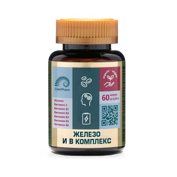 

Железо+В-комплекс капсулы 0,45г №60