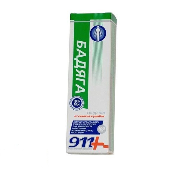 

911 Бадяга от синяков и ушибов средство 100мл