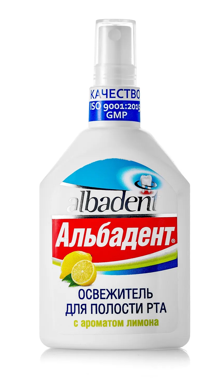 Альбадент освежитель для полости рта лимон 35мл