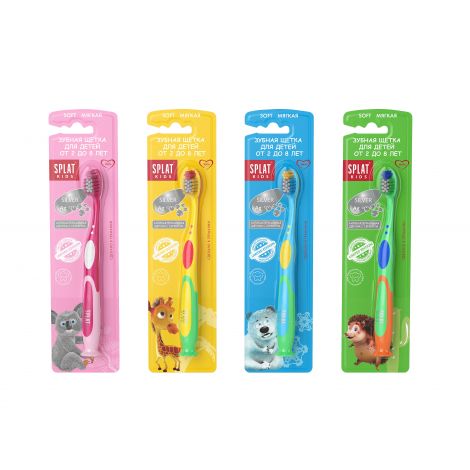 Сплат щетка зубная Джуниор для детей от 2 до 8лет цвета в ассорт.