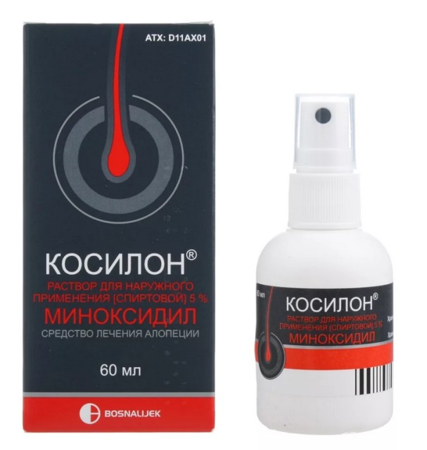 

Косилон р-р д наруж.прим. 5% 60мл