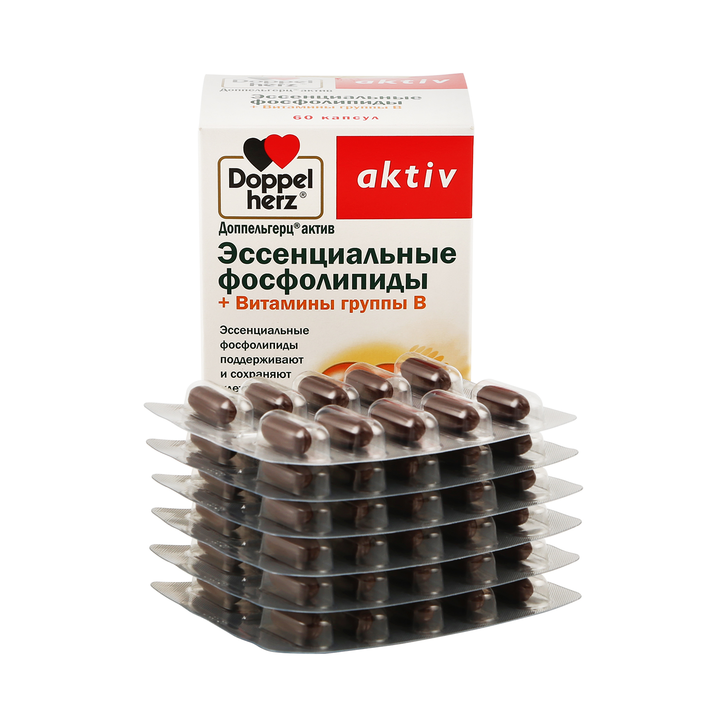 

Доппельгерц Актив Эссенциальные фосфолипиды+вит. группы В капс. 1070мг №60