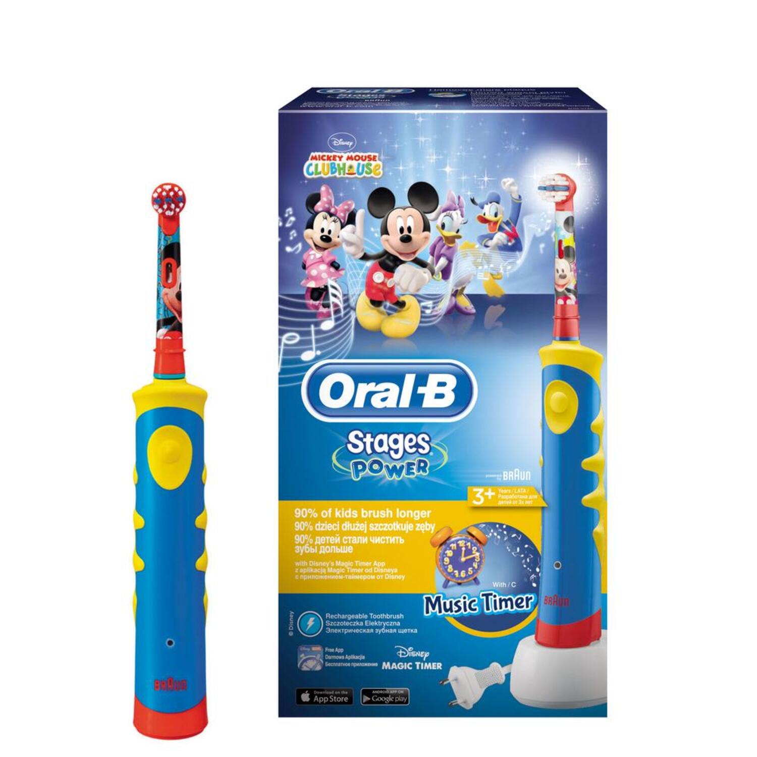 Орал-Б щетка зубная Микки фо Кидс электрическая для детей D10.513
