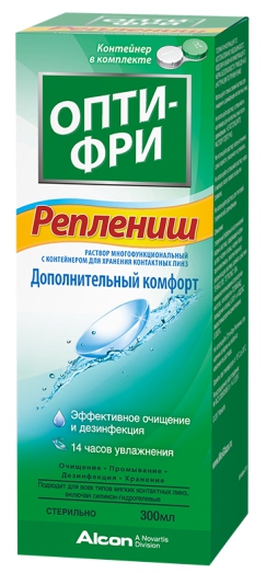 Опти-Фри Реплениш р-р д конт.линз 300мл + контейнер