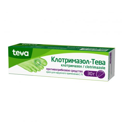 Клотримазол-Тева крем 1% 30г №3