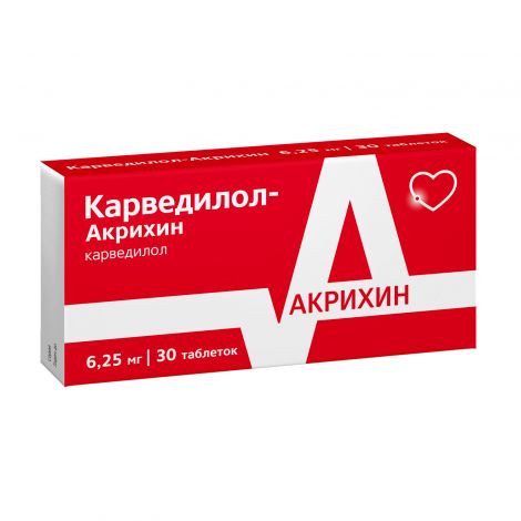Карведилол-Акрихин таб. 6,25мг №30 №3