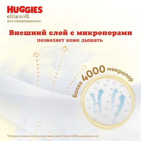 Хаггис подгузники детские одноразовые Элит Софт 1/3-5кг №84 №5