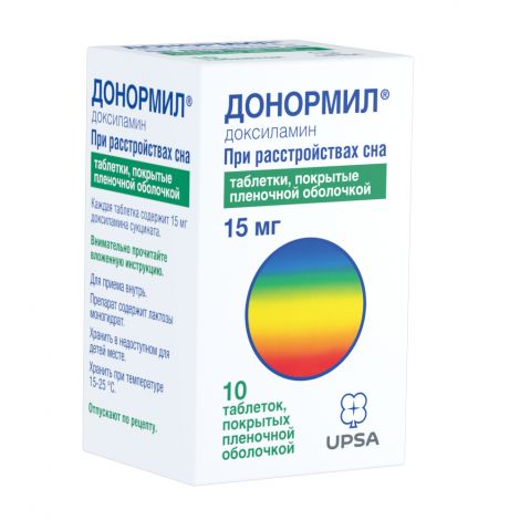 Донормил таб.п/о плен. 15мг №10 №3