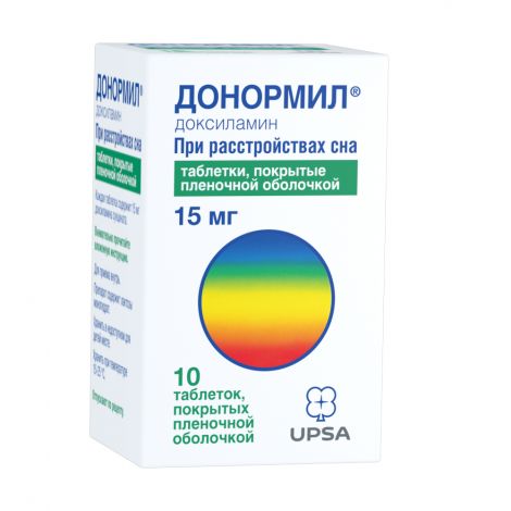 Донормил таб.п/о плен. 15мг №10 №4