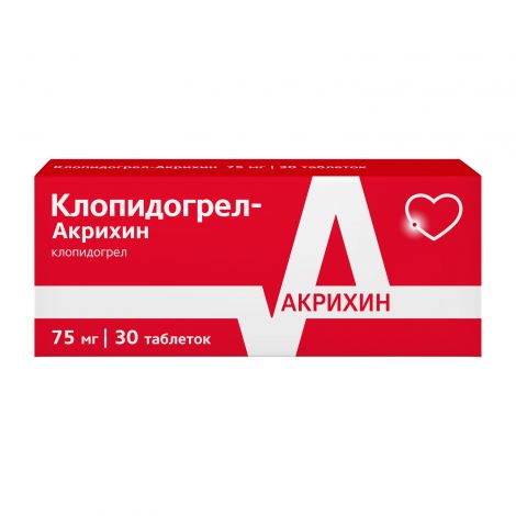 Клопидогрел-Акрихин таб.п/о 75мг №30