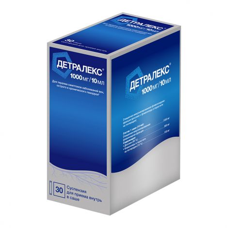 Детралекс сусп. для пр.внутрь 1000мг/10мл саше №30 №3