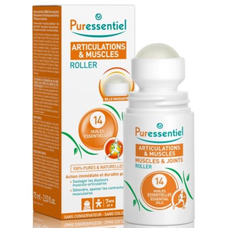 Puressentiel Muscles & Joints Массажный шариковый роллер расслабляющий/успокаивающий 14 эфирных масел 75мл №2