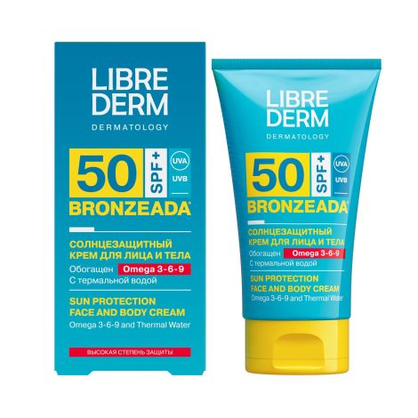Либридерм Бронзиада Солнцезащитный крем SPF50 с Омега 3-6-9 и термальной водой 150 мл