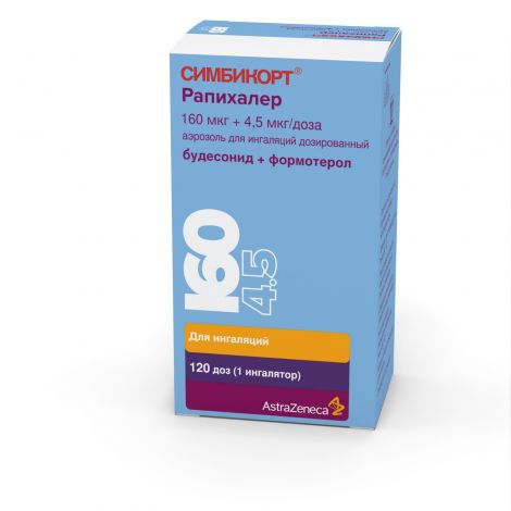 Симбикорт Рапихалер аэр. для инг. 160мкг/4,5мкг 120доз №5