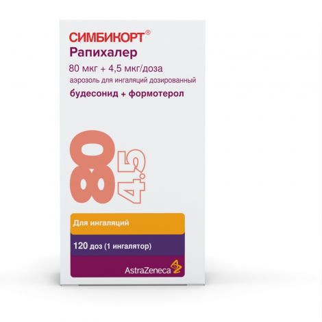 Симбикорт Рапихалер аэр. для инг. 80/4,5мкг/д 120доз №3