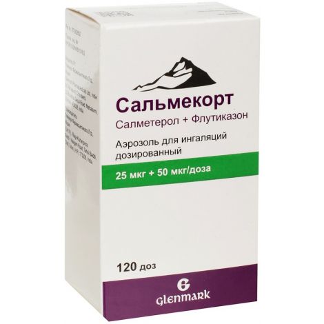 Сальмекорт аэр. для инг. 25мкг+50мкг/доза 120доз