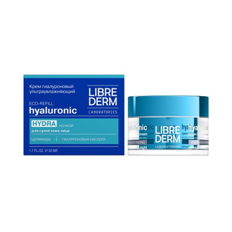 Либридерм Гиалуроновый крем для сухой кожи ночной ультраувлажняющий 50мл