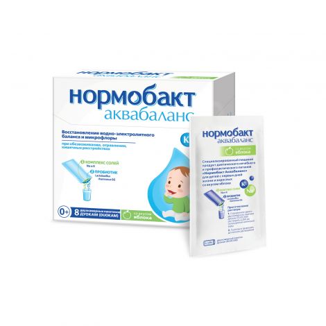 Нормобакт Аквабаланс Дуокам пак. двухкамерн. со вкусом яблока №8