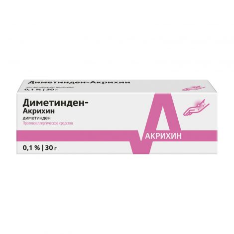 Диметинден-Акрихин гель д/наруж.прим. 0,1% 30г