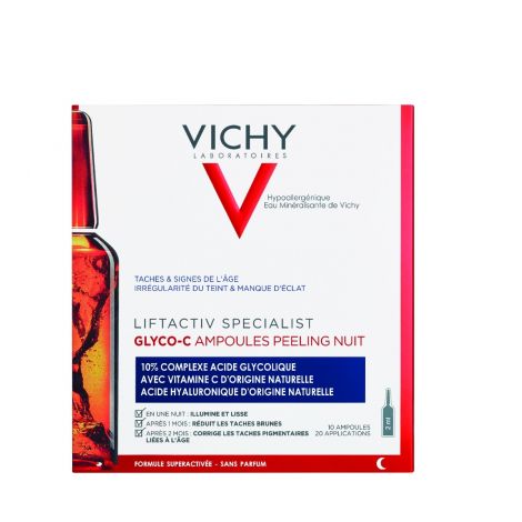 Виши ЛифтАктив Глико-C cыворотка-пилинг ночного действия амп. 2мл №10  