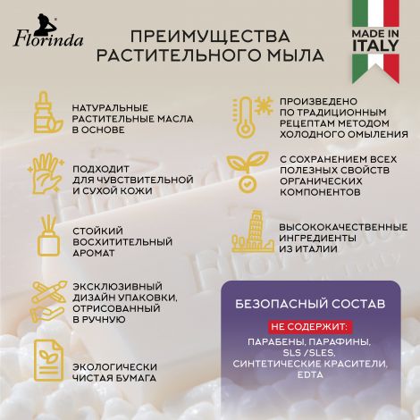 Флоринда мыло виноград и черника 200г №2