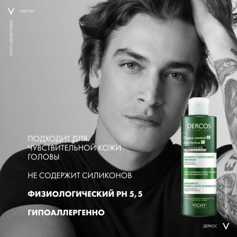 Виши Деркос К шампунь-пилинг против перхоти глубоко очищающий 250мл №4