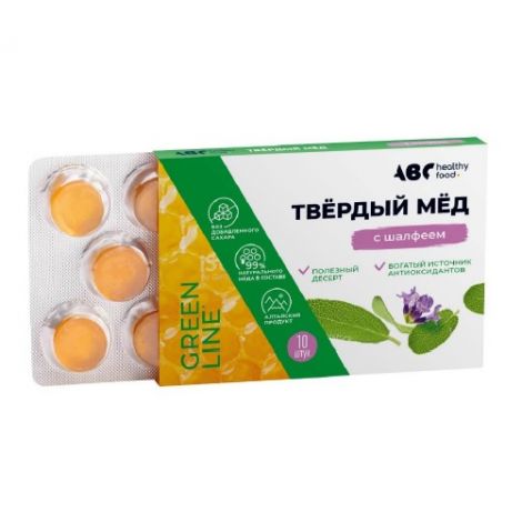 АВС хэлси фуд твердый мед шалфей 30г