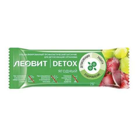 Детокс батончик детоксикационный ягодный 25г №1