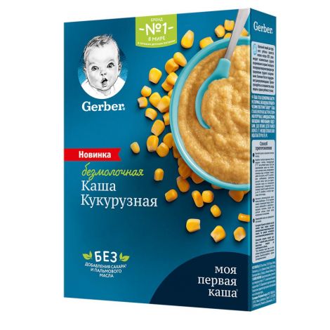 Гербер каша безмолочная кукурузная для начала прикорма 180г