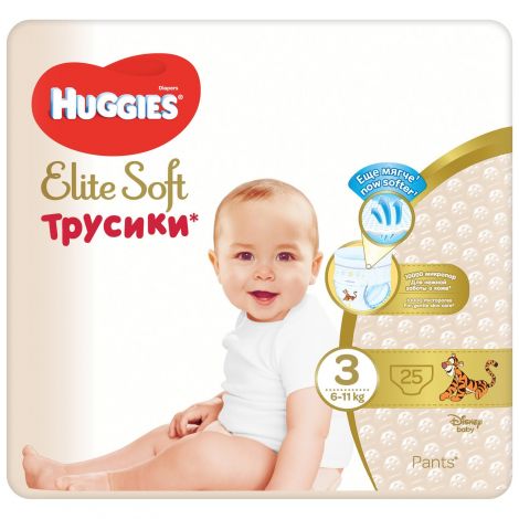 Хаггис подгузники Элит Софт 3 6-11кг №25 №6