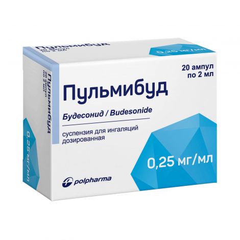 Пульмибуд сусп. д/ингал. доз. 0,25мг/мл 2мл N20 №3