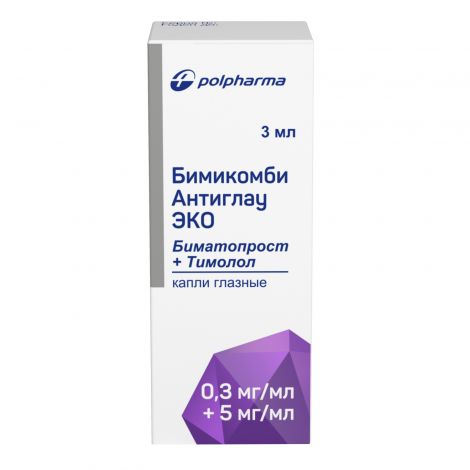 Бимикомби Антиглау Эко капли гл. 0,3 мг/мл+5 мг/мл фл. 3мл