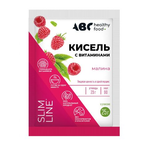 АВС хэлси фуд кисель дет. Витошка витамины/кальций для детей дошкол./школ. возраста со вкусом малины 25г