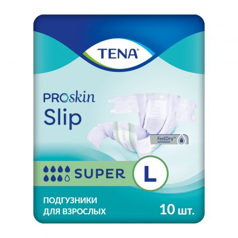 Тена подгузники Слип Супер для взрослых р.L №10