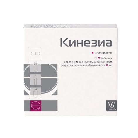 Кинезиа таб. с пролонг. высвожд. п/о плен. 10мг №27 №3