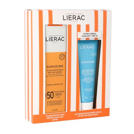 Лиерак Саниссим флюид солнцезащ. анти-аж глобаль SPF50+ 40мл+молочко восст. анти-аж глобаль 75мл LL22000P01390