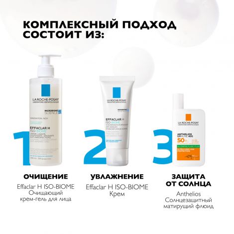 Ля Рош Позе Эфаклар H Изо-Биом крем-гель очищ. для пересушенной проблемной кожи 390мл №5