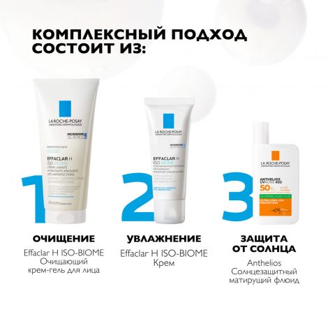 Ля Рош Позе Эфаклар H Изо-Биом крем-гель очищ. для проблемной пересушенной кожи 200мл №5