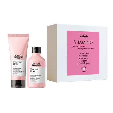 Лореаль профессионель набор Витамино Колор для окраш. волос шампунь 300мл + конд. 200мл