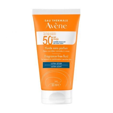 Авен Солнцезащитный флюид SPF50+ без отдушек 50мл