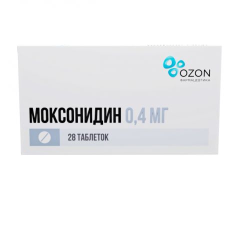 Моксонидин таб.п/о плен. 0,4мг №28 №2