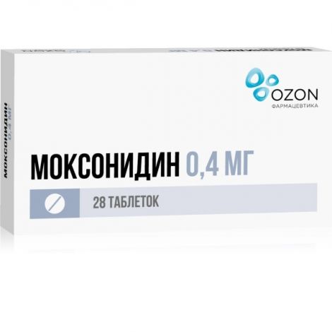 Моксонидин таб.п/о плен. 0,4мг №28 №4