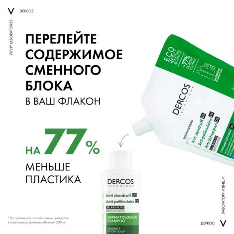 Виши Деркос DS интенсивный шампунь-уход против перхоти для нормальных и жирных волос 500мл №5