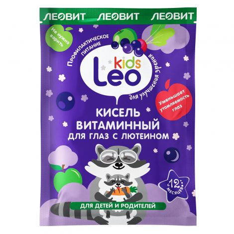 Леовит Лео Кидс кисель для детей витаминный для глаз с лютеином пак. 12,0 №5 №3