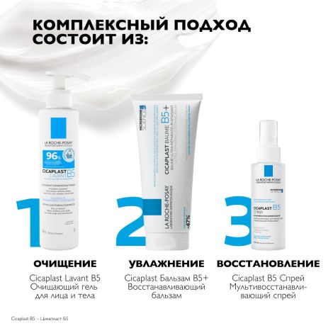 Ля Рош-Позе Цикапласт Баум B5+ Успокаивающий восстанавливающий бальзам для тела, лица и губ с пантенолом 100мл №7