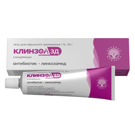 Клинзол ЗД гель д/наруж.прим. 1% 30г