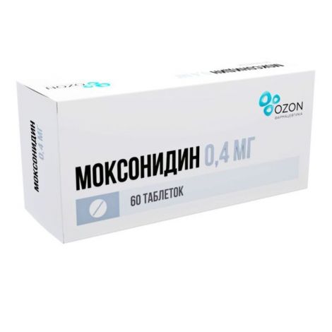 Моксонидин таб.п/о плен. 0,4мг №60