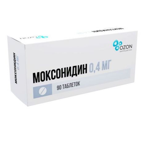 Моксонидин таб.п/о плен. 0,4мг №90